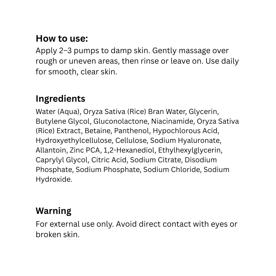 Hypochlorous Acid Rice Peel Shot Duo (Smooth, Clear Skin 12.2 fl oz)